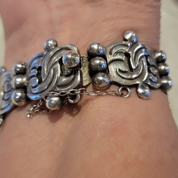 Vintage 925 Sterling Silver Bracelet made in Mexico 80 grams - Picture 6 of 16